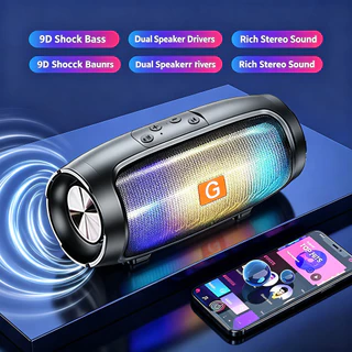 HIFI เบสลําโพงบลูทูธ 5.0 คุณภาพสูง ลําโพงมินิบลูทูธสีสันสดใส RGB รองรับการ์ด TF สิ่งที่ต้องมีสําหรับการเดินทาง