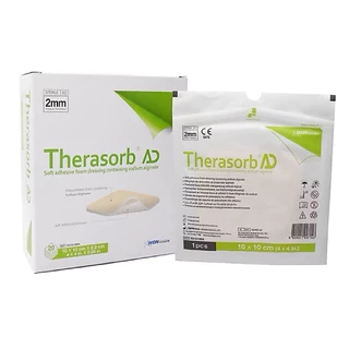 Therasorb Foam 1 กล่อง(10แผ่น)/ขนาด10x10cm.โฟมปิดแผล/ผลิตภัณฑ์ที่ใช้ในโรงพยาบาล