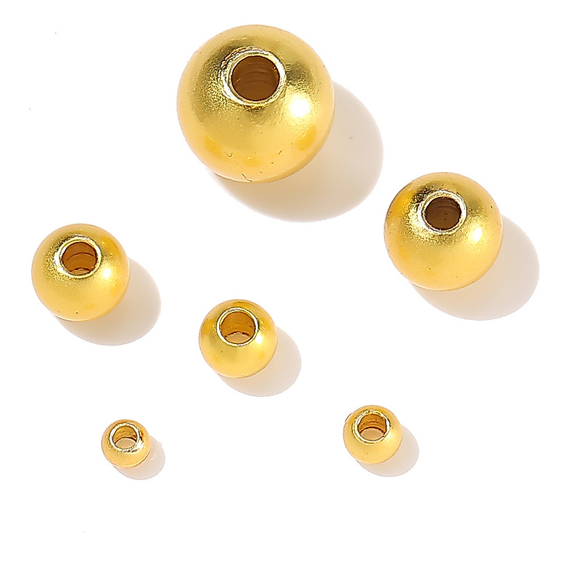 St.kunkka 2.5-8mm วิธีโบราณลูกปัดกลมทอง 18K จะไม่ซีดจางสำหรับเครื่องประดับ DIY ทำสร้อยข้อมือสร้อยคอ — صورة 2
