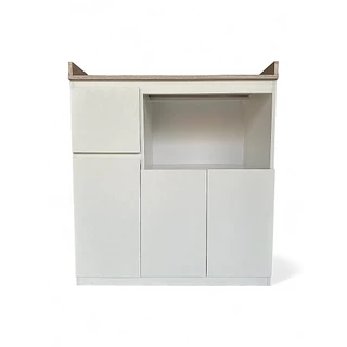 🔥ราคาถูก🔥Hawa 90 Furniture เคาน์เตอร์วางไมโครเวฟ รุ่น A2-ลิ้นชักซ้าย พร้อมกันตกขนาด 40*80*85(รวมกันตก)✔️