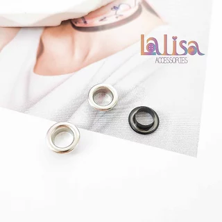 ตาไก่ ห่วงตาไก่ วัสดุทองเหลือง เบอร์ 22 รอบวงด้านใน 8 มิล 1ถุง/10ชิ้น brass eyelet (B-3-H,S8012)