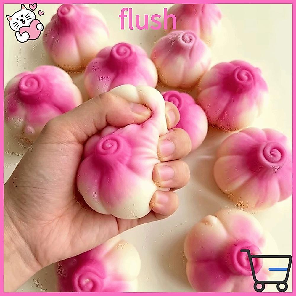 FLUSH Crunchy Squeeze Ball, Onion Shaped Moldable Onion Squeeze Stress Ball, Handmade Crunchy Textur