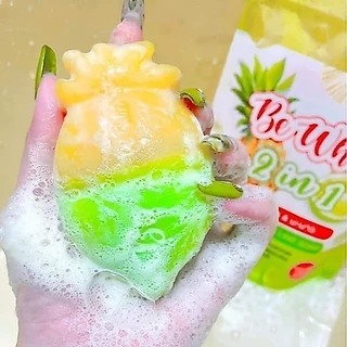 สบู่สครับ บีไวท์ Be white สบู่สัปปะรด สบู่มะนาว (1ถุง5ก้อน) ขนาด 400 กรัม