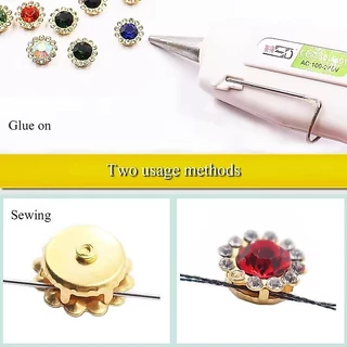 100 ชิ้นผสมสี Claw Rhinestones สําหรับเย็บปักถักร้อยดอกไม้คริสตัล Flatback เย็บ Rhinestone สําหรับเสื้อผ้า