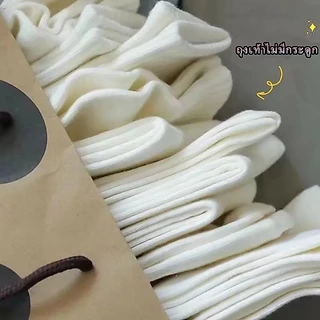 ถุงเท้า 5 คู่ ถุงเท้ากีฬาครึ่งแข้ง ระบายความชื้น ถุงเท้าข้อยาว 🧦 ผ้านุ่ม สีพื้น สไตล์ลำลอง สำหรับผู้หญิง ถุงเท้าเท่ๆ