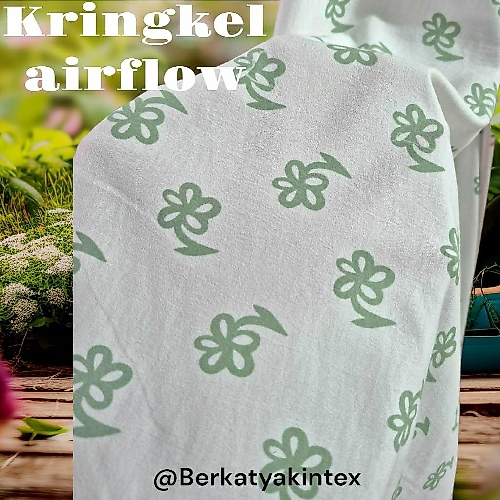 PREMIUM FLOWER MOTIF KRINGKEL FABRIC - ผ้า MOTIF MUSLIN - ราคาผ้าดอกไม้/0.5M