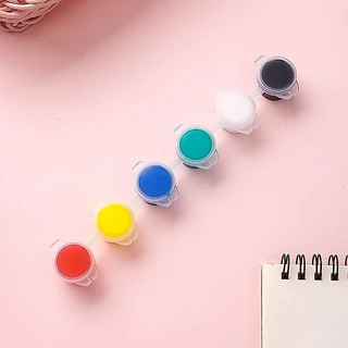 ในไทย-พร้อมส่ง แบบ 10 ชุด สีอะครีลิคระบายสี diy พร้อมพู่กันต่อชุด / สีน้ำสำหรับวาดภาพระบายสีหรือปูนปั้นระบายสีเด็กต่างๆ
