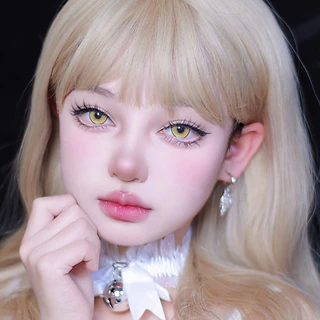 [COD] 1 คู่คอสเพลย์คอนแทคเลนส์สีสีเหลืองนักเรียน Softlens ฮาโลวีน