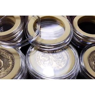 **[ชุด10ตลับ] ตลับใส่เหรียญ มีไส้โฟมบังคับเหรียญ ขนาด19-35มม. ตลับอคิลิคใส่เหรียญสะสม ตลับอคิลิค ตลับสูญญากาศ มี8ขนาด