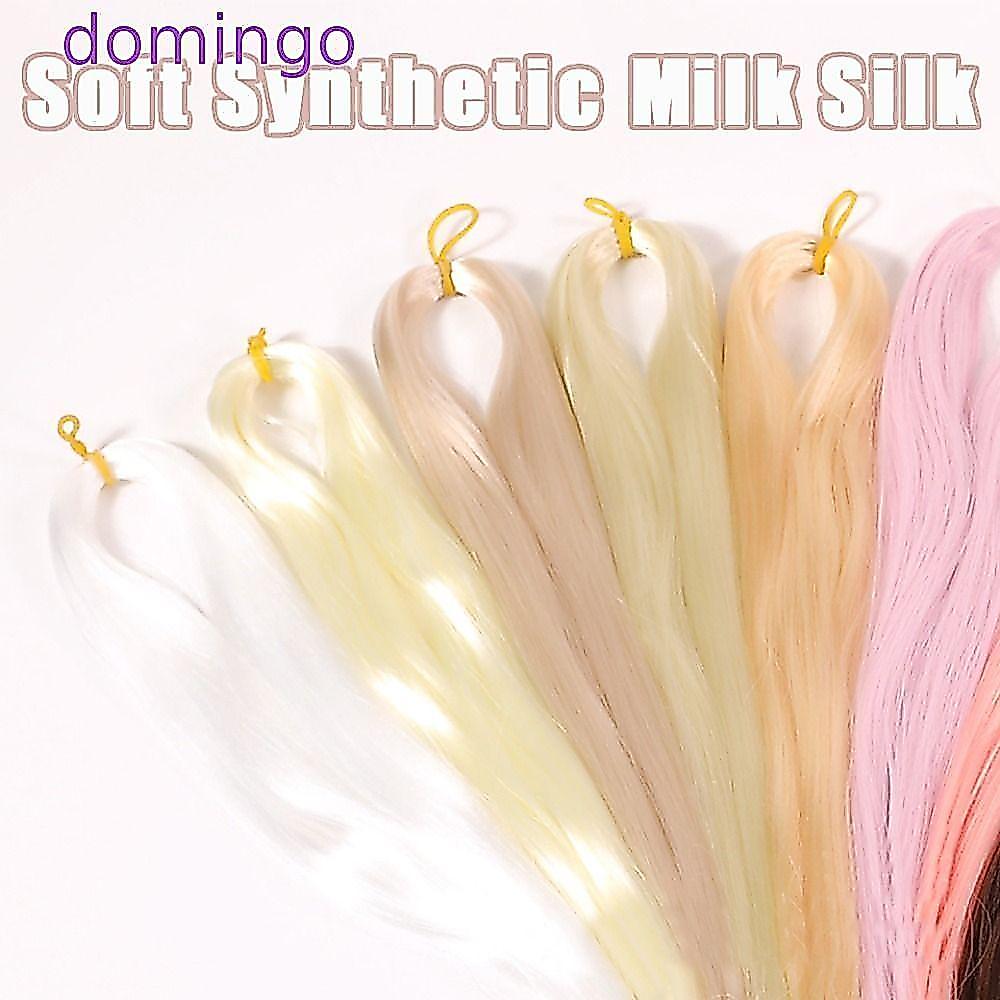 DOMINGO BJD SD ตุ๊กตาผมสําหรับตุ๊กตาทั้งหมดสีแถวผ้าไหมนมตุ๊กตา Bjd วิกผม Handmade Hook ผม Wefts ผมดิบ Synthesis
