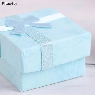 Ritasday 10 ชิ้น/เซ็ตเครื่องประดับกล่องของขวัญสร้อยคอต่างหูแหวนกล่องบรรจุภัณฑ์กระดาษใหม่