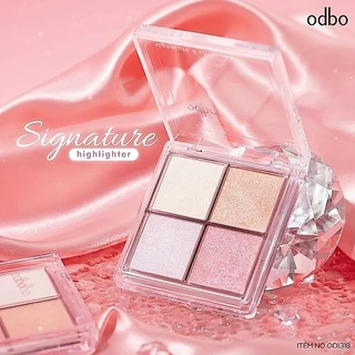 (OD1318) odbo Sinature 4 Shades Hightlighter โอดีบีโอ ซิกเนเจอร์ โฟร์ เฉดส์ ไฮไลท์เตอร์ 10g.