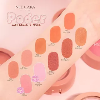 ถูก/แท้/มีไลฟ์ บลัชออน Nee Cara Powder Soft Blush นีคาร่า บลัชเนื้อนุ่ม ปัดแก้ม แก้มละมุน สีแน่น สีชัด ติดทน