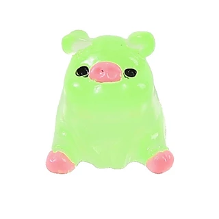 🔥พร้อมส่ง🔥 หมูเรซิ่น หมู หมูเรืองแสง เรซิ่นเรืองแสง เรซิ่น ตุ๊กตาเรซิ่น เรืองแสง ขนาดเล็ก