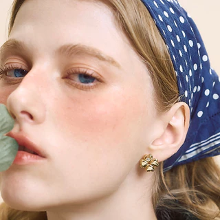 YVIS Hope Stud Brass Earring - Lucky Charm Collection