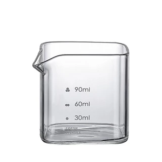 แก้วตวง 90/120ml มีปากเท ถ้วยตวงนม ถ้วยตวงเอสเพรสโซ่ แก้วตวงขนาดเล็ก ทนความร้อน พร้อมสเกล ถ้วยออนซ์ วัดปริมาณ แก้วช็อต