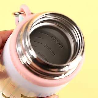 600ml. ถ้วยฟาง รแฟชั่นการ์ตูน 316ถ้วยเก็บความร้อนสแตนเลสทนทานพร้อมเชือกยกให้ความอบอุ่นในถ้วยน้ํา 6-12ชม B0170