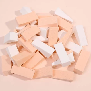20/40/60/100 ชิ้น ฟองน้ําแป้งสามเหลี่ยม - รองพื้นผิวหน้านุ่มเรียบเนียน Applicators รายละเอียด Latex พัฟแต่งหน้า