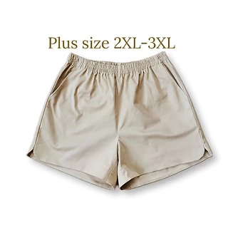 ✨Plus size ✨กางเกงขาสั้นสาวอวบ ผ้าคอตตอนหนา 2XL-3XL