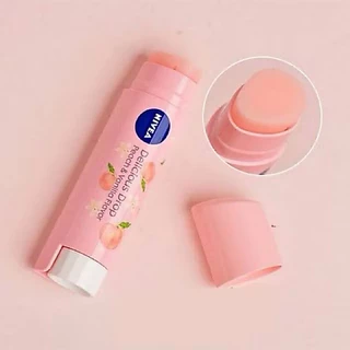 [พร้อมส่ง แท้100% 🇯🇵] ลิปมันผสมกันแดด SPF11 (กลิ่นพีช) NIVEA Flavor Lip Delicious Drop ขนาด 3.5g