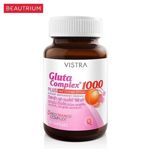 VISTRA Gluta Comlpex 1000 Plus Red Orange Extract ผลิตภัณฑ์เสริมอาหาร 30capsules