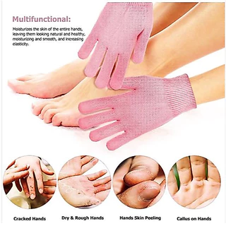 ถุงมือ+ถุงเท้าสปา ถุงเท้าเจล นุ่มเท้า ใช้ครั้งแรกเห็นผล Spa Moisture Gel Glove ถุงเท้า ผสมอโรเวล่า วิตามินอี