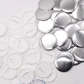 เข็มกลัด เข็มกลัดวงกลม เหรียญตราเปล่า 32 44 58MM 100ชิ้น สำหรับเครื่องทำเหรียญตรา Blank Pin Badge สิ้นค้าพร้องส่ง