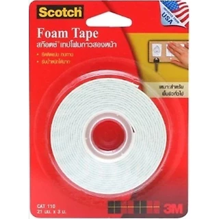 3M SCOTCH เทปโฟมกาวสองหน้า #110 CAT110 , ขนาด 21 มม.