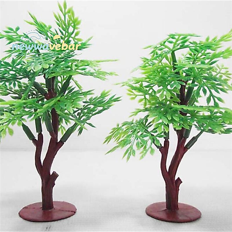[HENGHOME] Vivid 9cm Green Tree Model Train Park HO SCALE Layout Scenery Dollhouse Decor {TH}