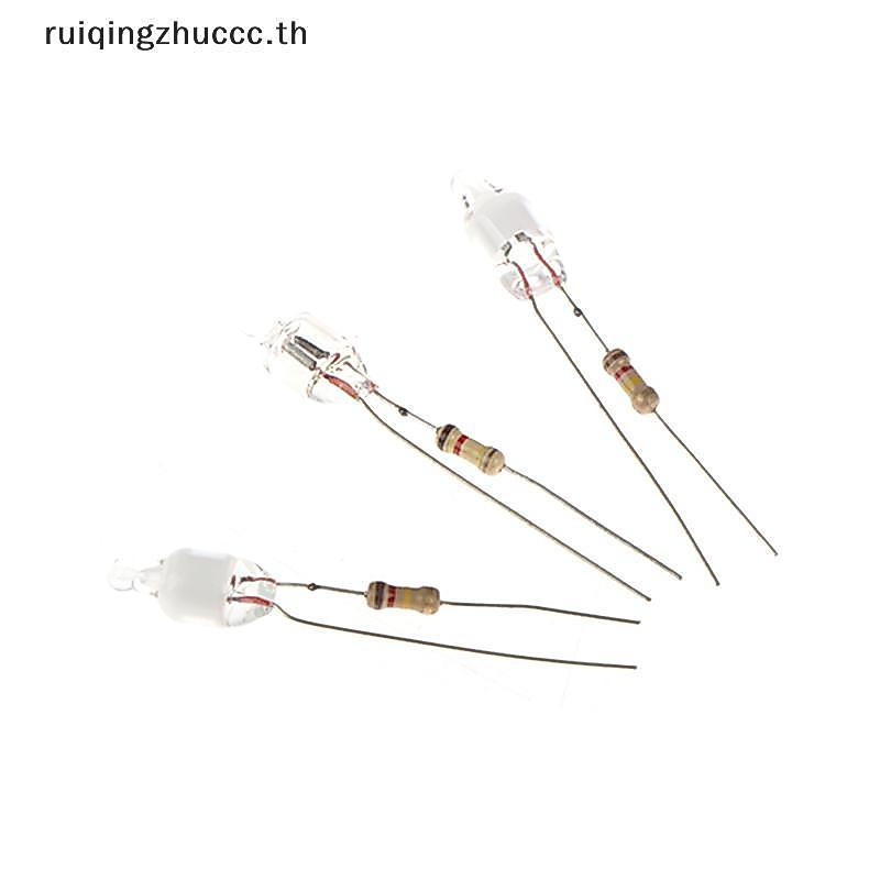 [ruiqingzhuccc] 10 ชิ้นไฟแสดงสถานะนีออนสีเขียวสีแดงป้ายสีฟ้า 6 มม.นีออนหลอดเรืองแสง 2 ลวดทองแดง 6X13 มม.นีออนตัวบ่งชี้หลอดไฟ [TH]