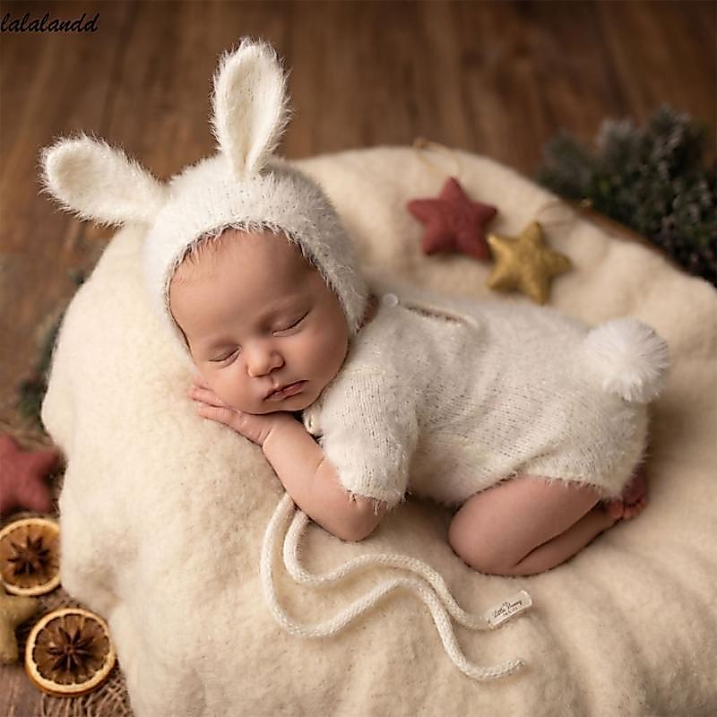 Laland Fashion Infants Rabbit Romper พร้อมหมวกเหมาะสําหรับ Capturing Memorial Moment