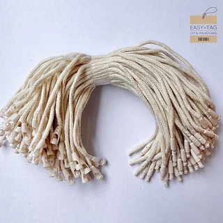 เชือกฝ้ายแบบมีตัวล็อคพลาสติก รุ่นประหยัด 200 เส้น+- ใช้สำหรับห้อยป้ายสินค้า