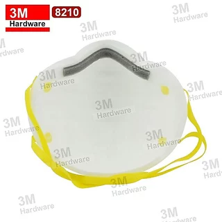 3M 8210 มีวาล์ว 8210V หน้ากากกรองอนุภาค ป้องกันฝุ่น ละออง N95 (1 ชิ้น) สายรัดศรีษะ