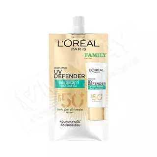 (ยกกล่อง) L'OREAL PARIS ครีมซอง ลอรีอัล ปารีส ยูวีดีเฟนเดอร์ อินวิซิเบิ้ล รีซิส เดลี่ ซันสกรีน เอสพีเอฟ 50+ SPF50+