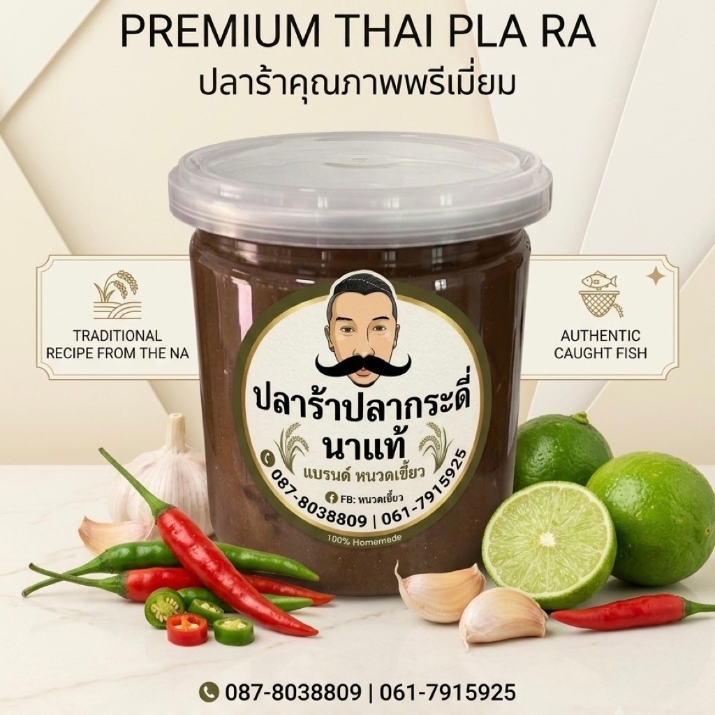 ปลาร้าปลากระดี่ นาแท้ เกรดพรีเมียม สูตรดั้งเดิม