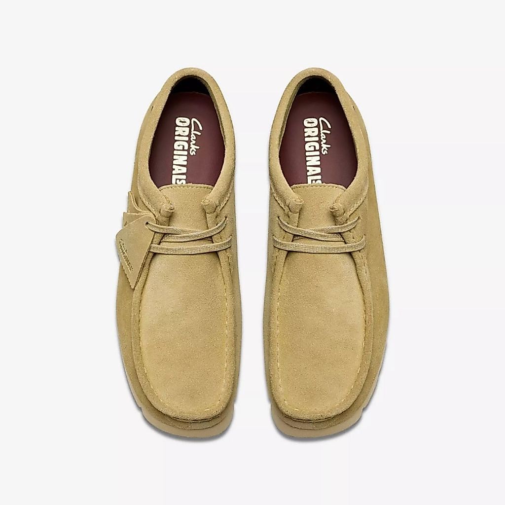 Clarks حذاء رجالي WALLABEE GORE-TEX شامواه — بني فاتح — صورة 3