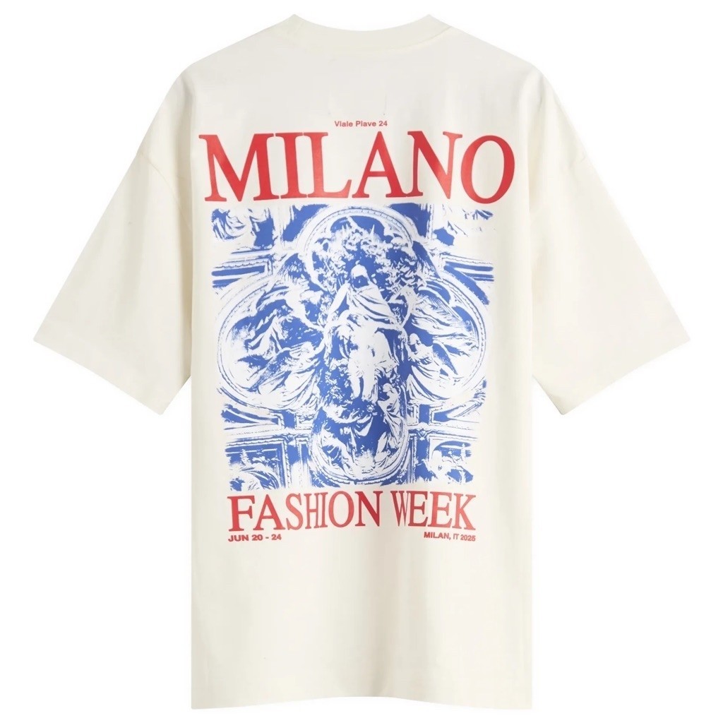 📚END. SS26 Milan Fashion Week T-Shirt Ecru📚
