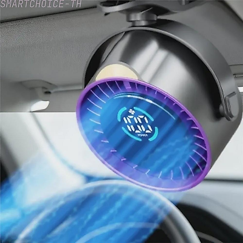 [SMT]High Speed Clip Fan LED Display USB Rechargeable Car Clip on Air Conditioner Fan