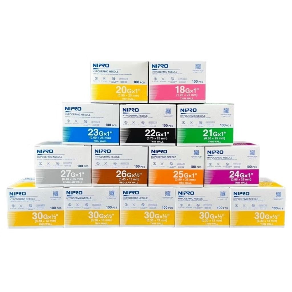เข็มเจาะสิว Nipro ( 100 ชิ้น ) มีหลายขนาด