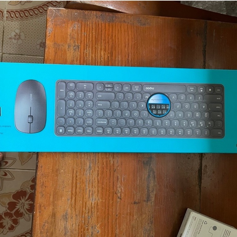 Keyboard & Mouse Rapoo Combo Wireless Ultra-slim 9320M (TH/EN