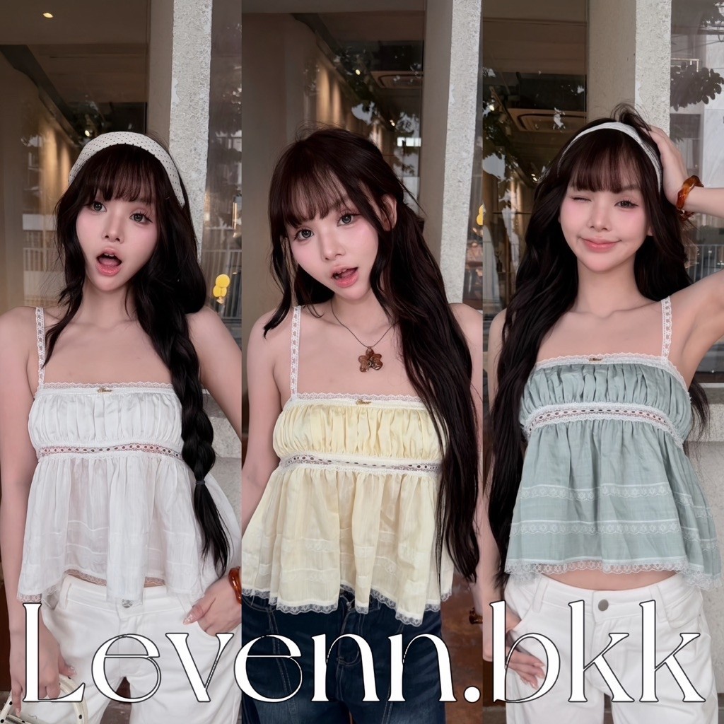 Levenn.bkk • MOJI Top เสื้อแต่งกระดุม สวยเรียบหรู (น้องบางนะคะแต่สวยมาก) น่ารัก กระชับพอดี ผู้หญิง