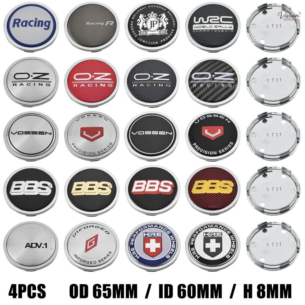 4ตัว ฝาครอบดุมล้อ VOSSEN 65มม ฝาปิดดุมล้อ HRE ขอบ OZ Racing สติ๊กเกอร์ ฝาดุมล้อ INFORGED ADV.1 Sport