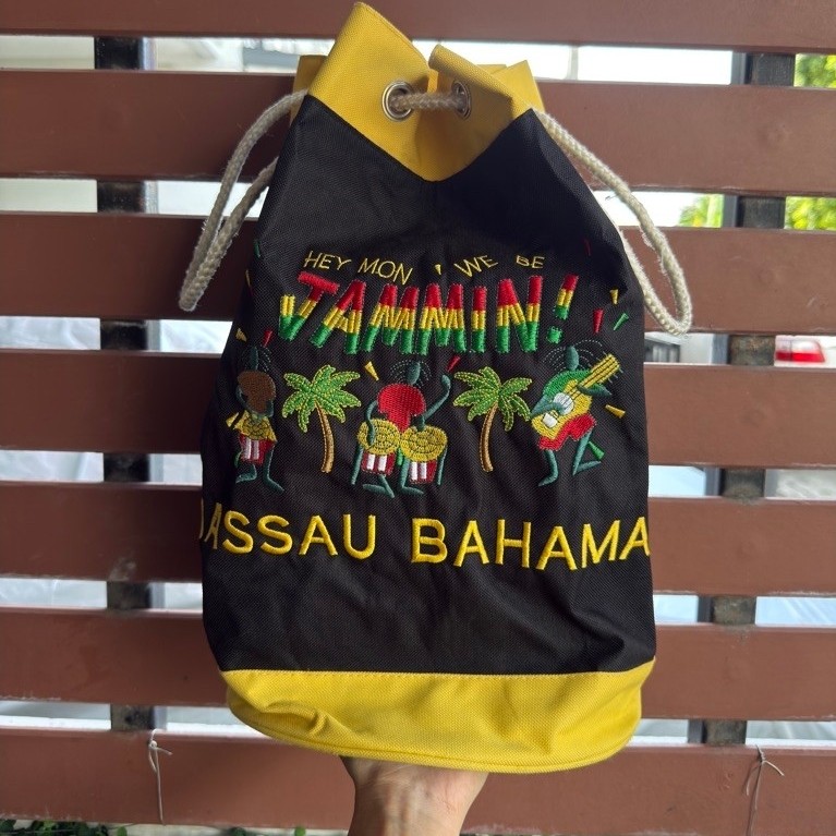 กระเป๋า NASSAU BAHAMAS ทรงถังลายปัก