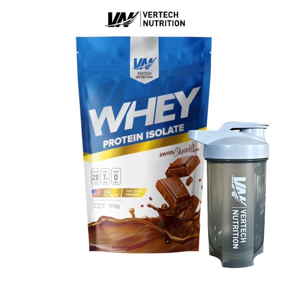 VERTECH NUTRITION WHEY PROTEIN ISOLATE 100% เวย์โปรตีน ไอโซเลท สูตรลีน โปรตีนสูง 2Lb