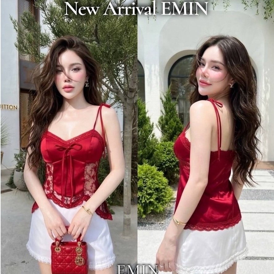 D11 งานป้าย Emin Set ชุดเซ็ท 2 ชิ้น เสื้อ กระโปรงสั้น สำหรับผู้หญิง เสื้อผ้าแฟชั่นผู้หญิง ไซส์ Xs-L