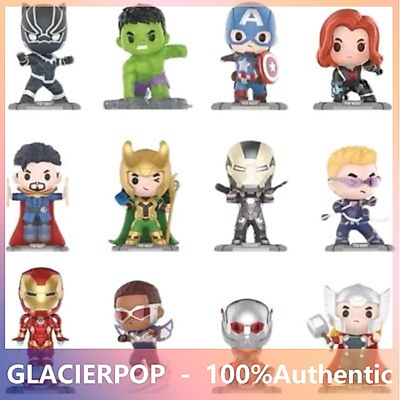 P POPMART Marvel Avengers Classic Series ของขวัญตกแต่งกล่องปริศนา