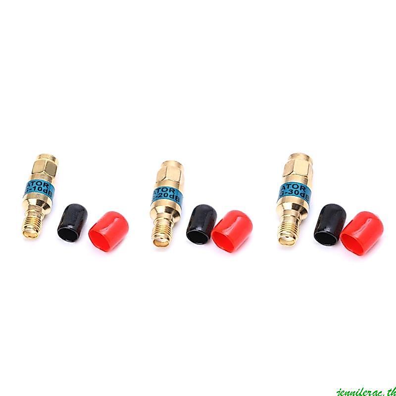 Jenniferac Golden Attenuator SMA-JK ชายหญิง RF Coaxial Attenuator 2W 0-6GHz 30db