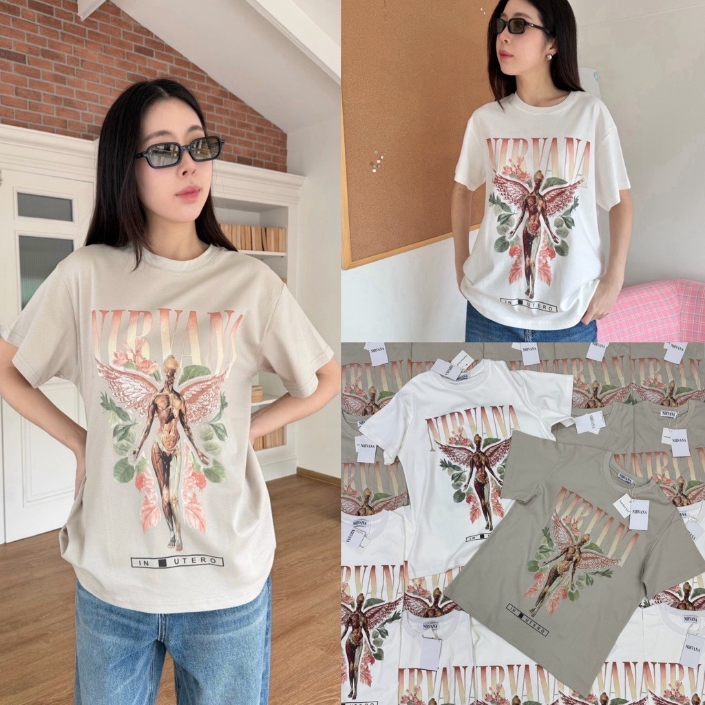 เสื้อยืด Valen Basic Store Nirvana T-shirt>> พร้อมส่ง