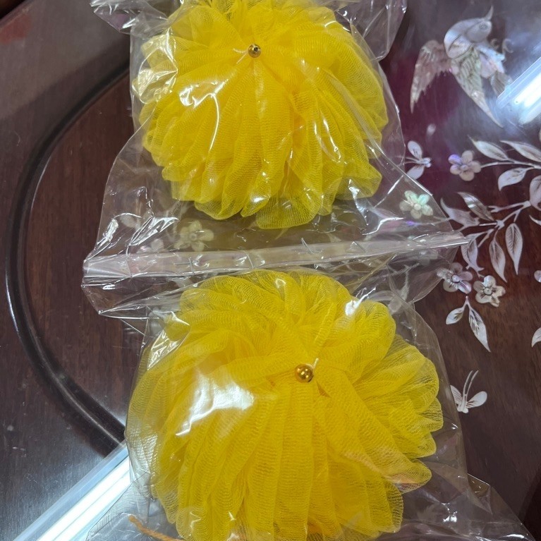โบว์ผูกกระถางธูปเบอร์ 1 สีเหลือง