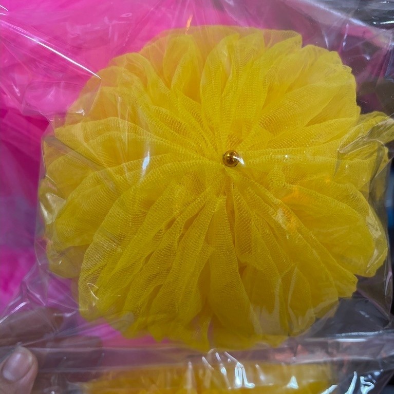 โบว์ผูกกระถางธูปเบอร์ 3 สีเหลือง